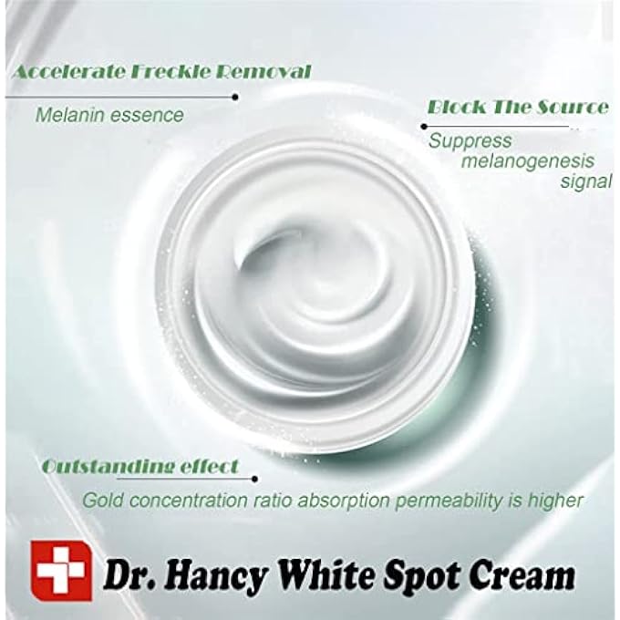 DR. HANCY DR HANCY WHITE SPOT CREAM, WHITENING FRECKLE CREAM REMOVE MELASMA CREAM, DARK SPOT REMOVER FOR FACE HYPERPIGMENTATION TREATMENT, SMOOTH SKIN FACE MOISTURIZER CREAM FOR ALL SKIN TYPES (50G) - Image 3